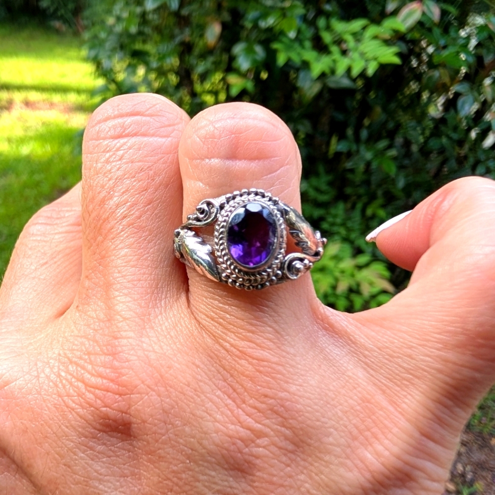Nwt 925 Amethyst Ring Sterling Silver